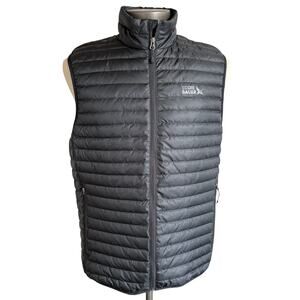 Eddie Bauer Microlight Down Vest Mens Small Black 650 Fill Packable Puffer NWT